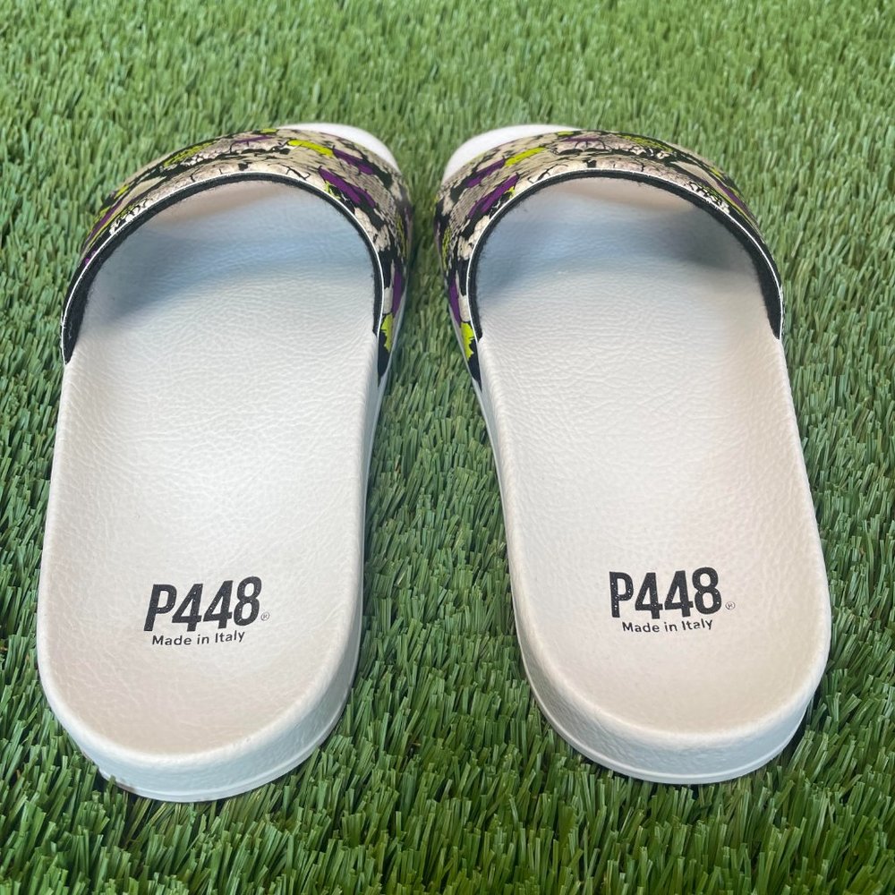 Super White/Piuma Python P448 Woman's Slides (Siz… - image 2
